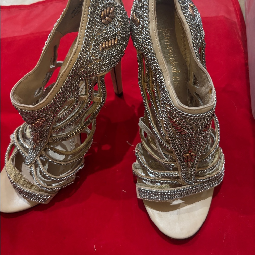 Elegant Silver and Gold Women's Heels